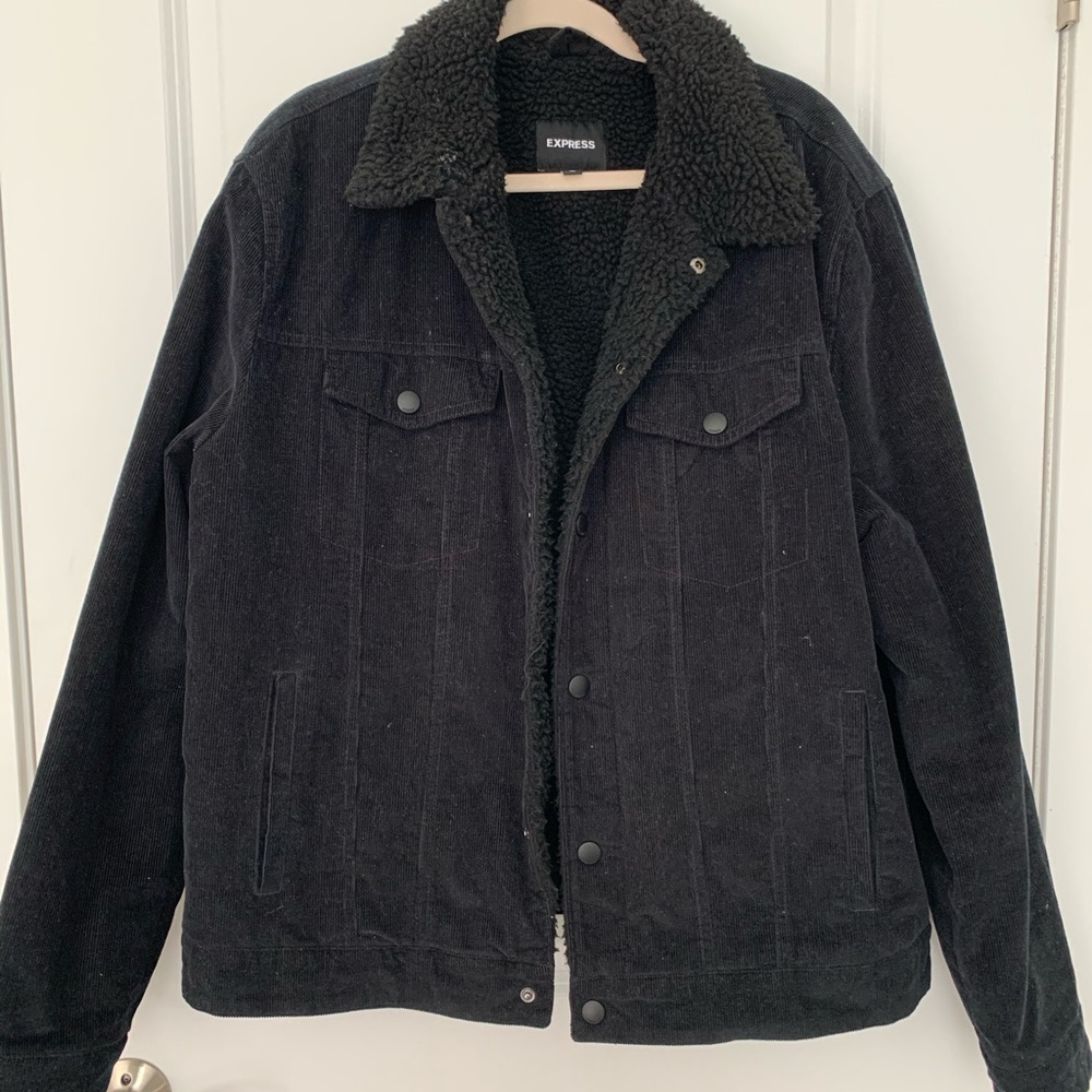 Express Corduroy & Sherpa Trucker Jacket
